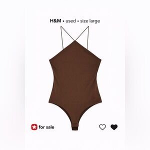 H&M Brown Halter Bodysuit – Size Large